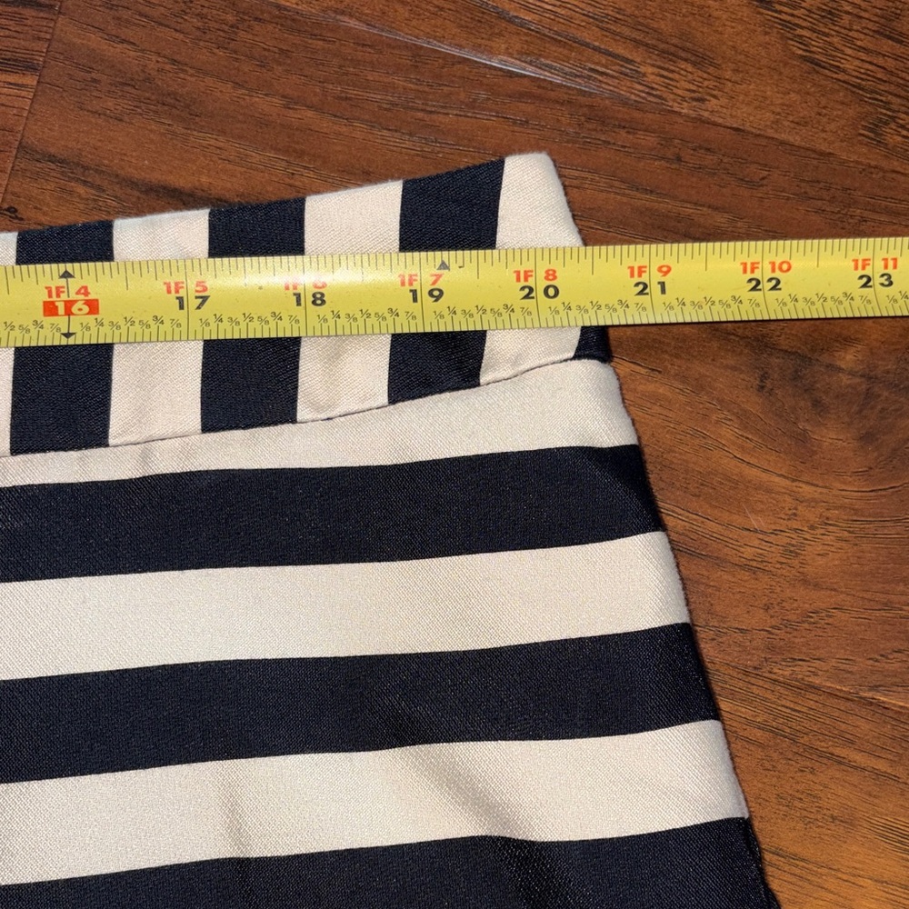 Worthington Black and Cream Striped Mini Skirt 16W - Picture 5 of 8